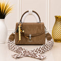 Vintage Top Handle Crossbody Bag for Women | Elegant Leather-Look Shoulder Handbag