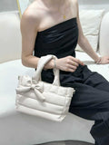 Cute Puffer Bow Handbag for Women – Trendy Quilted Shoulder Bag