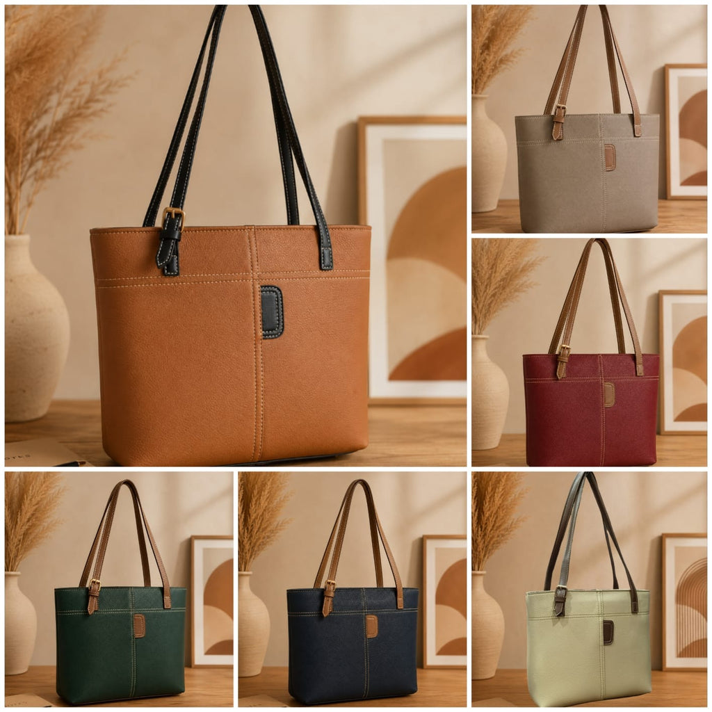 Tote straps with tan straps