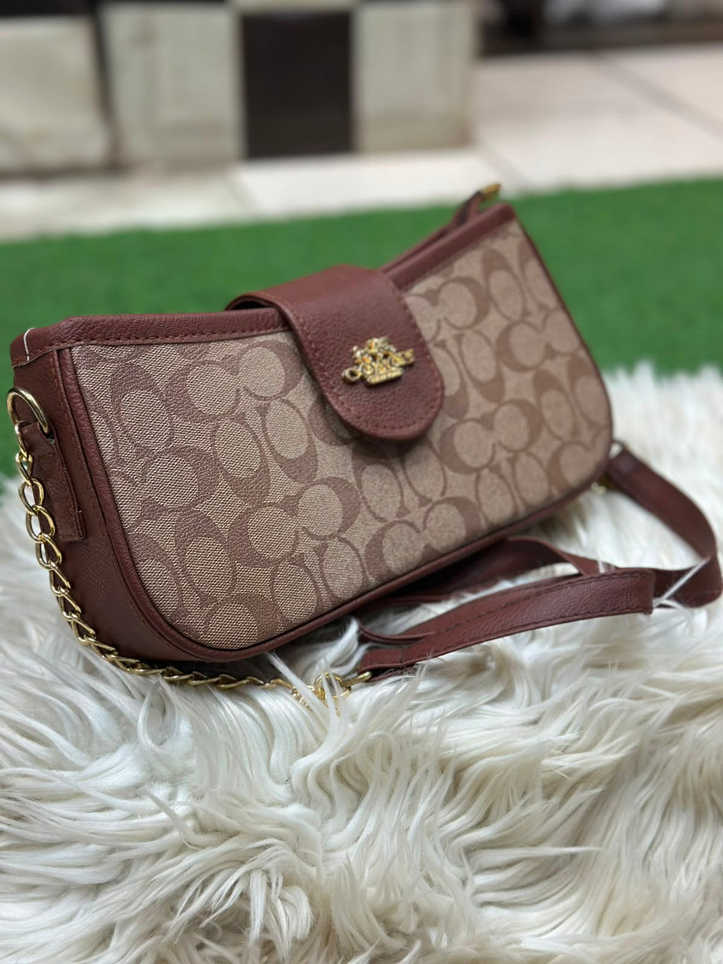 Structured Signature Crossbody Bag