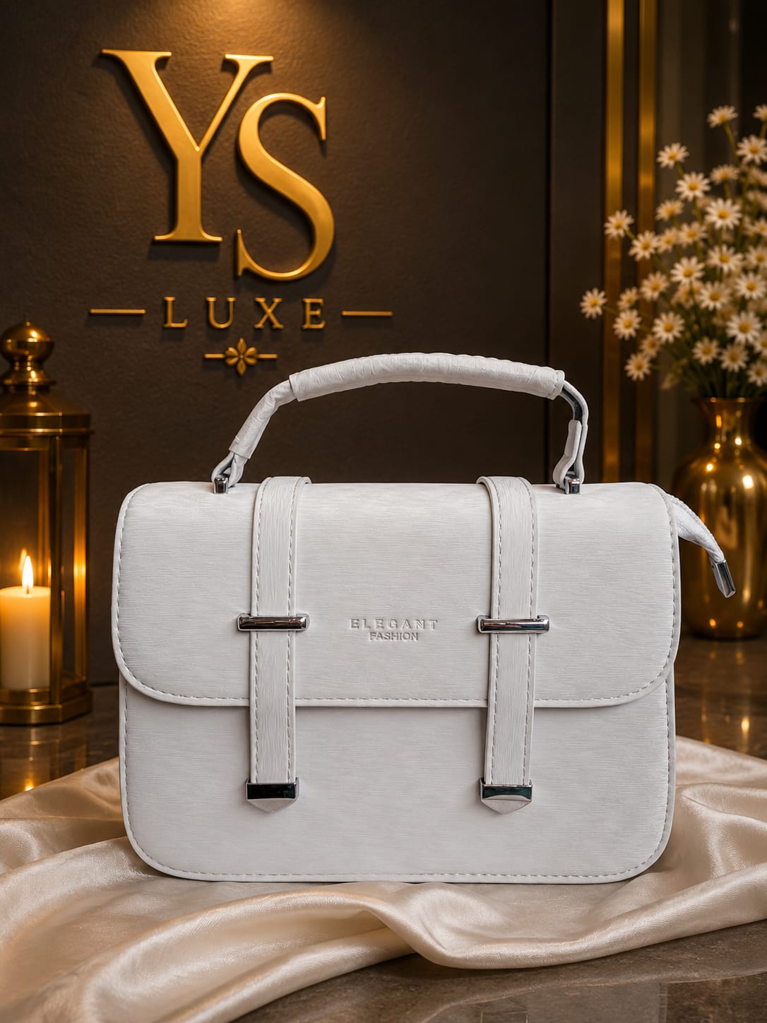 Elegant & Premium Structured Top Handle Bag