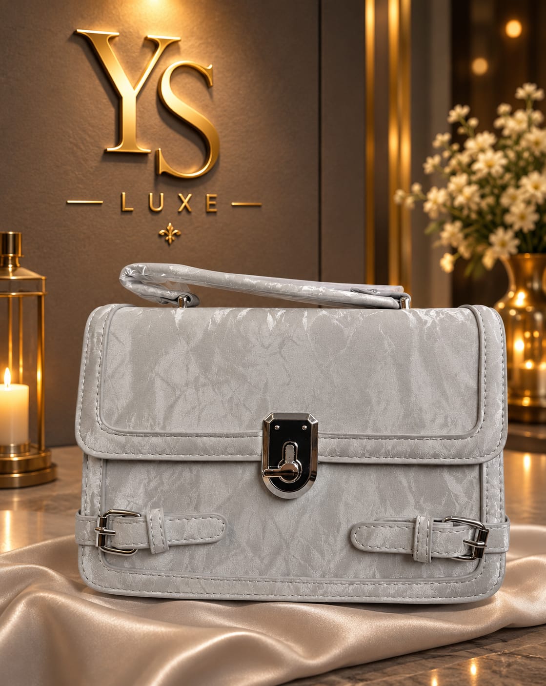 Vintage Lock Crossbody Bag