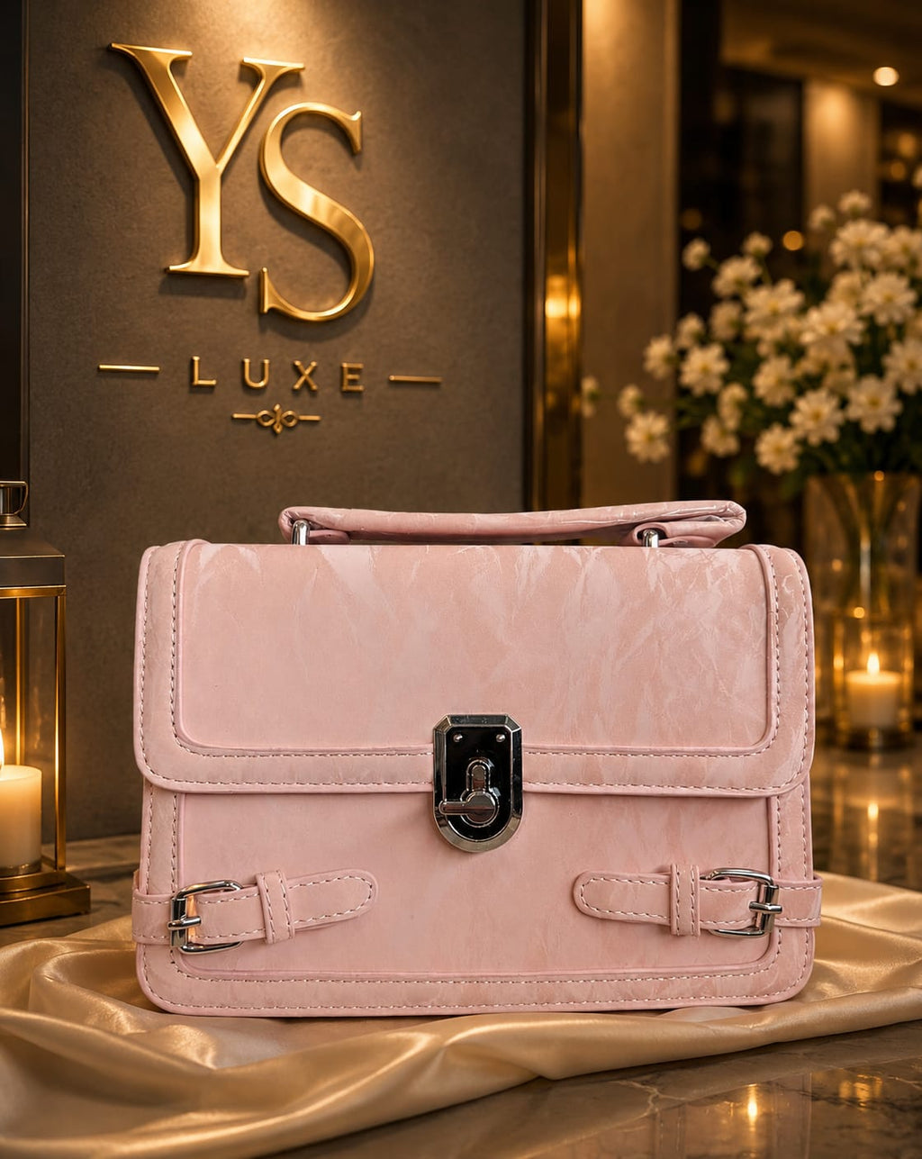 Vintage Lock Crossbody Bag