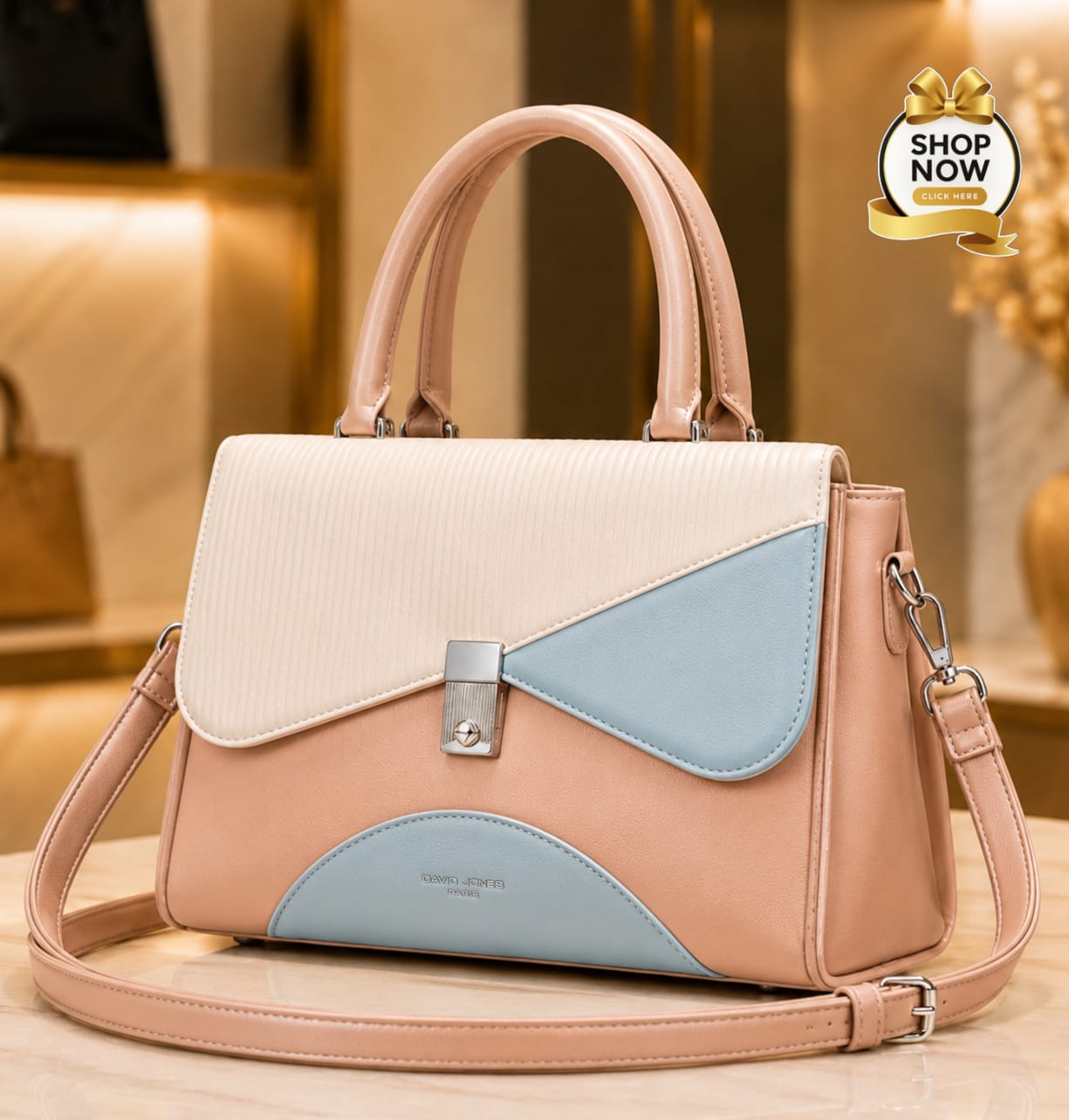 Tone structured top handle & sling bag